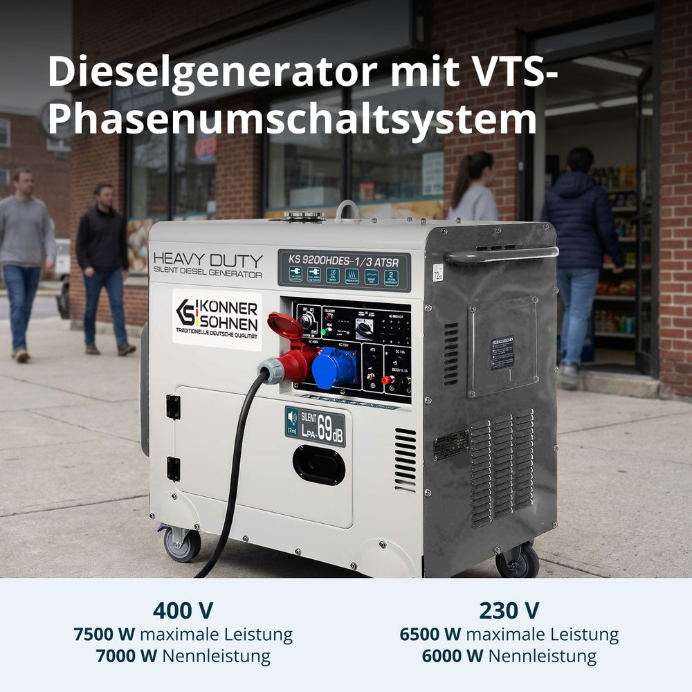 Diesel-Generator "Könner & Söhnen" KS 9200HDES-1/3 ATSR (EURO V)