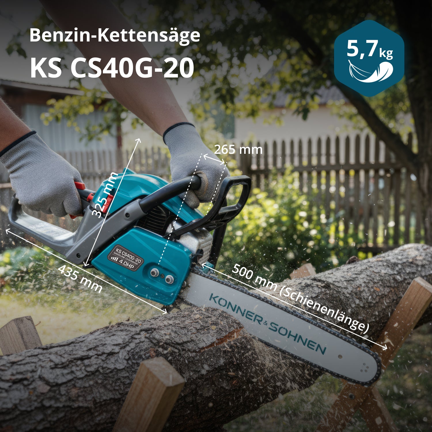 Benzin-Kettensäge KS CS40G-20