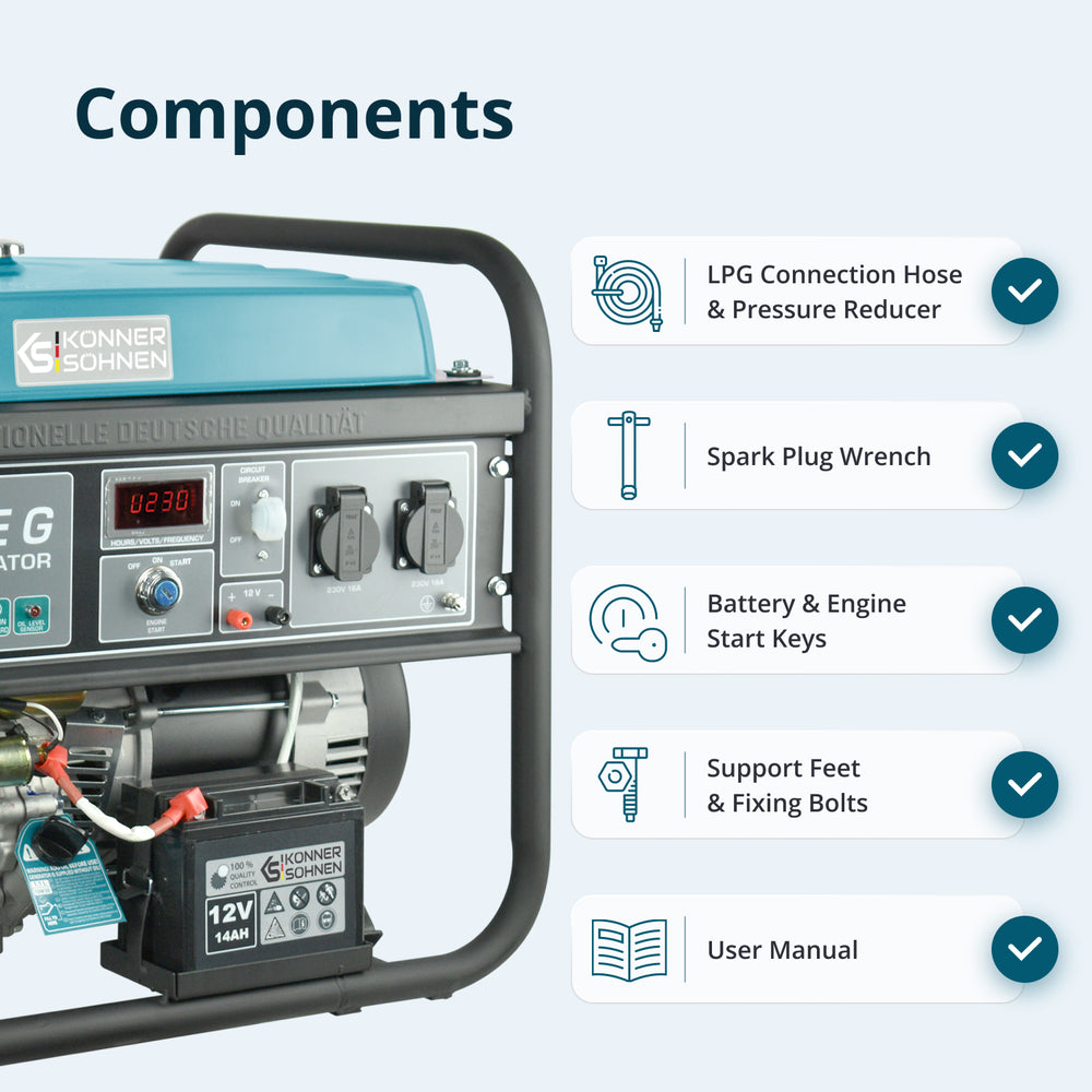 Γεννήτρια LPG/Βενζίνης «Könner & Söhnen» KS 5000E G