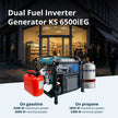 Dobbeltbrændstof Inverter Generator KS 6500iEG thumbnail