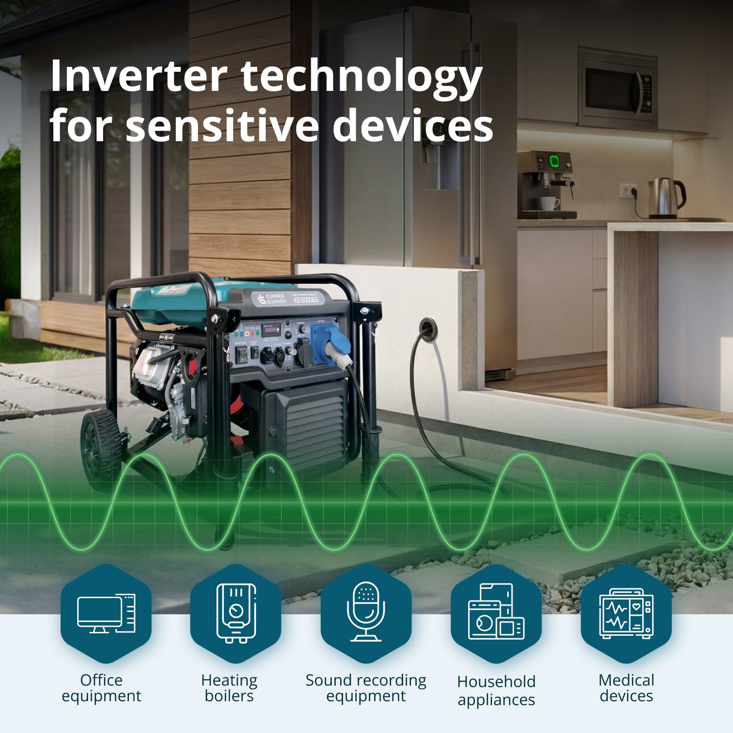 Dobbeltbrændstof Inverter Generator KS 6500iEG