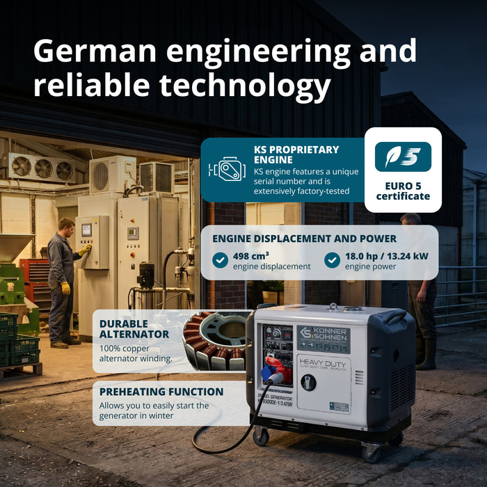 Diesel generátor „Könner & Söhnen” KS 9300DE-1/3 ATSR (EURO V)