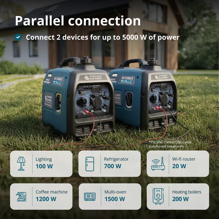 LPG/benzin inverter generator KS 3100iG S