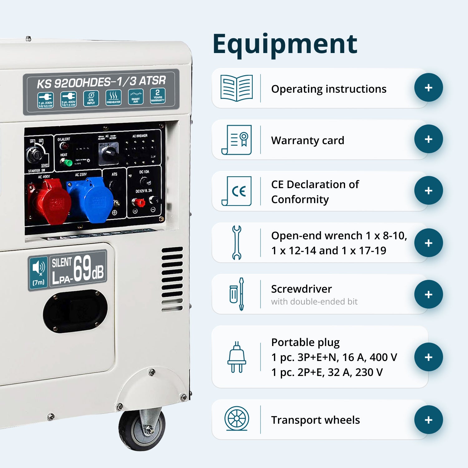 Diesel generator "Könner & Söhnen" KS 9200HDES-1/3 ATSR (EURO V)