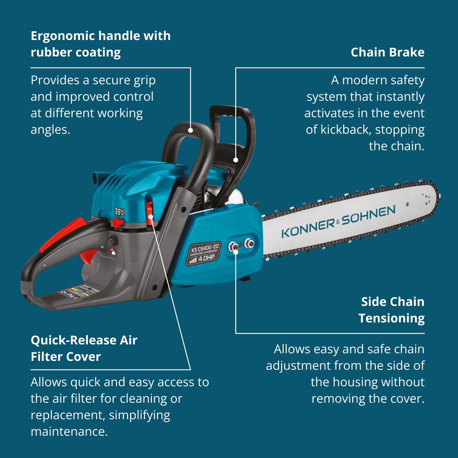 Gasoline chainsaw KS CS40G-20
