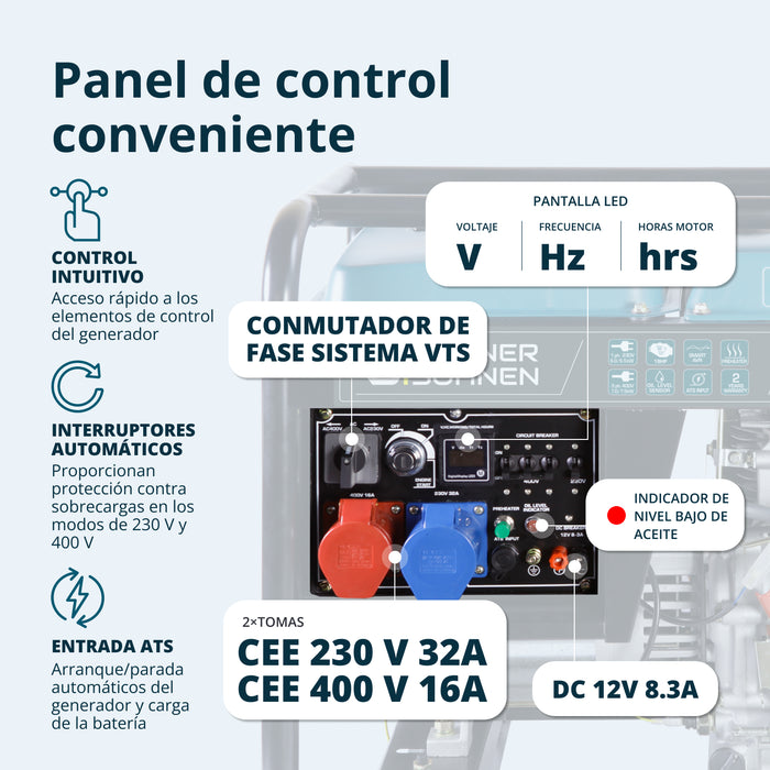 Generador diésel "Könner & Söhnen" KS 9100HDE-1/3 ATSR (EURO V)