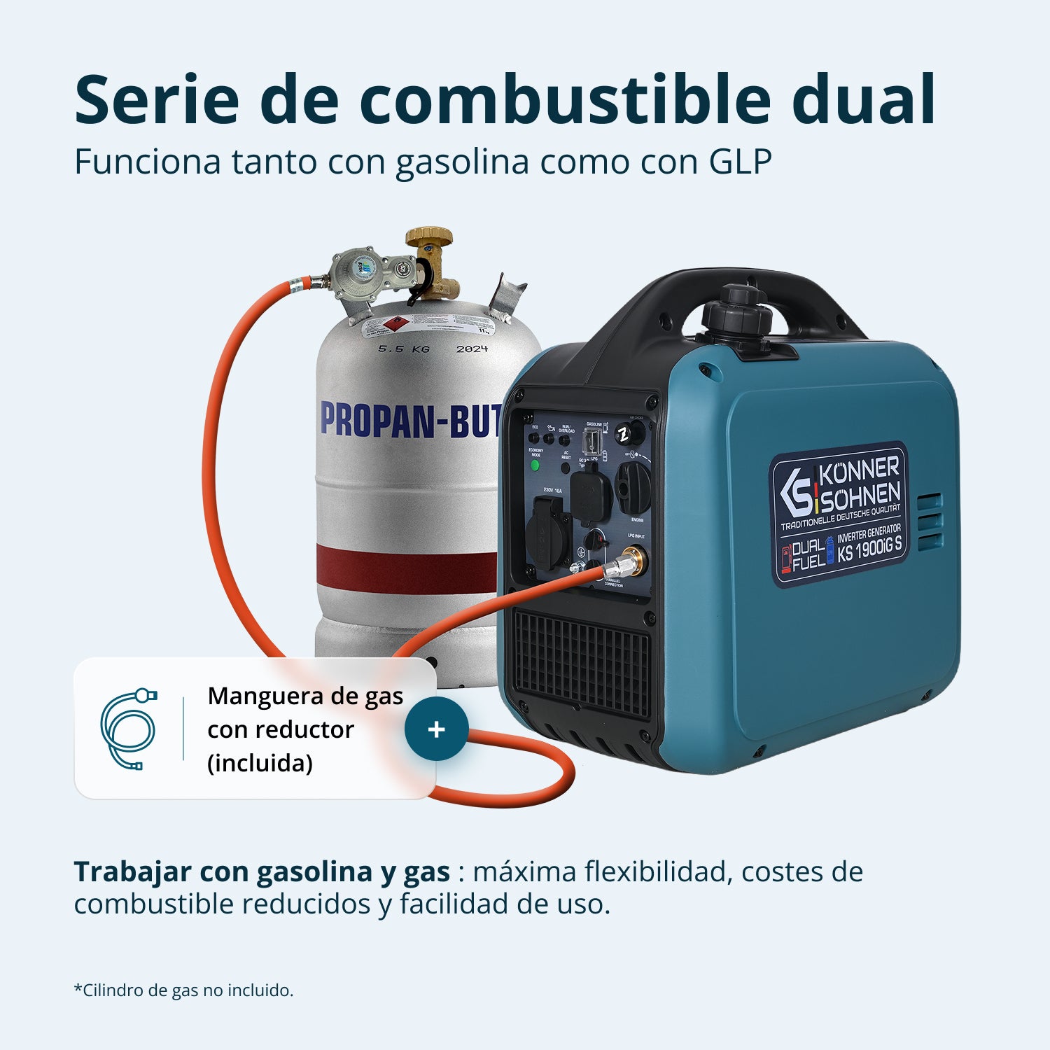 Generador Inverter (gasolina/gas) KS 1900iG S 