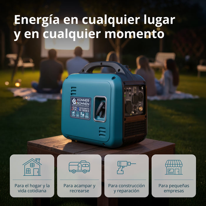 Generador Inverter (gasolina/gas) KS 1900iG S 