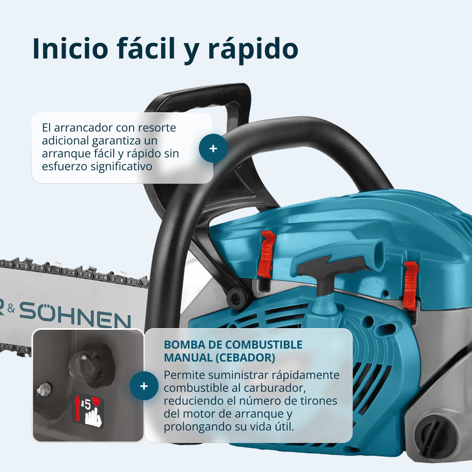 Motosierra de gasolina KS CS40G-20