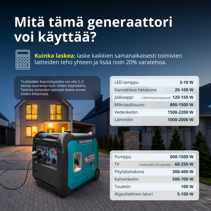 Invertterigeneraattori KS 5500iE S ATSR