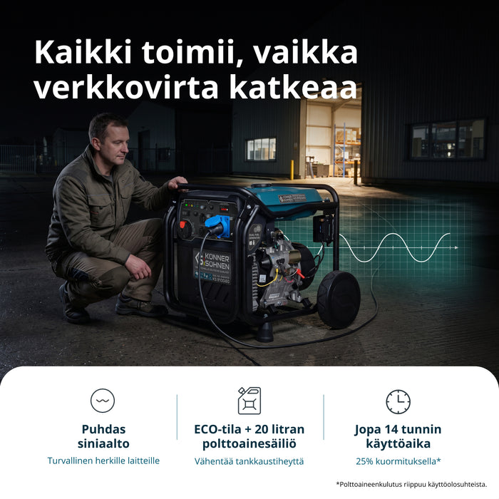 LPG/bensiini-invertterigeneraattori KS 8100iEG