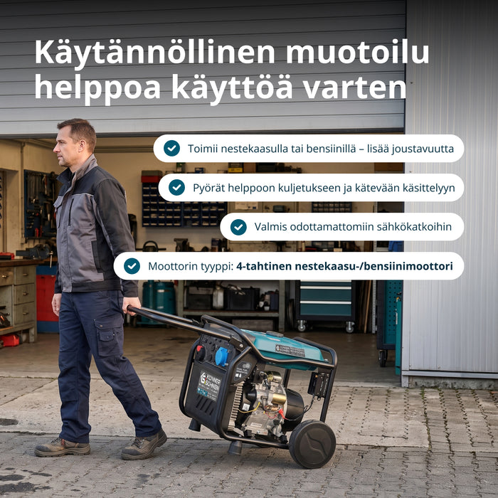 LPG/bensiini-invertterigeneraattori KS 8100iEG