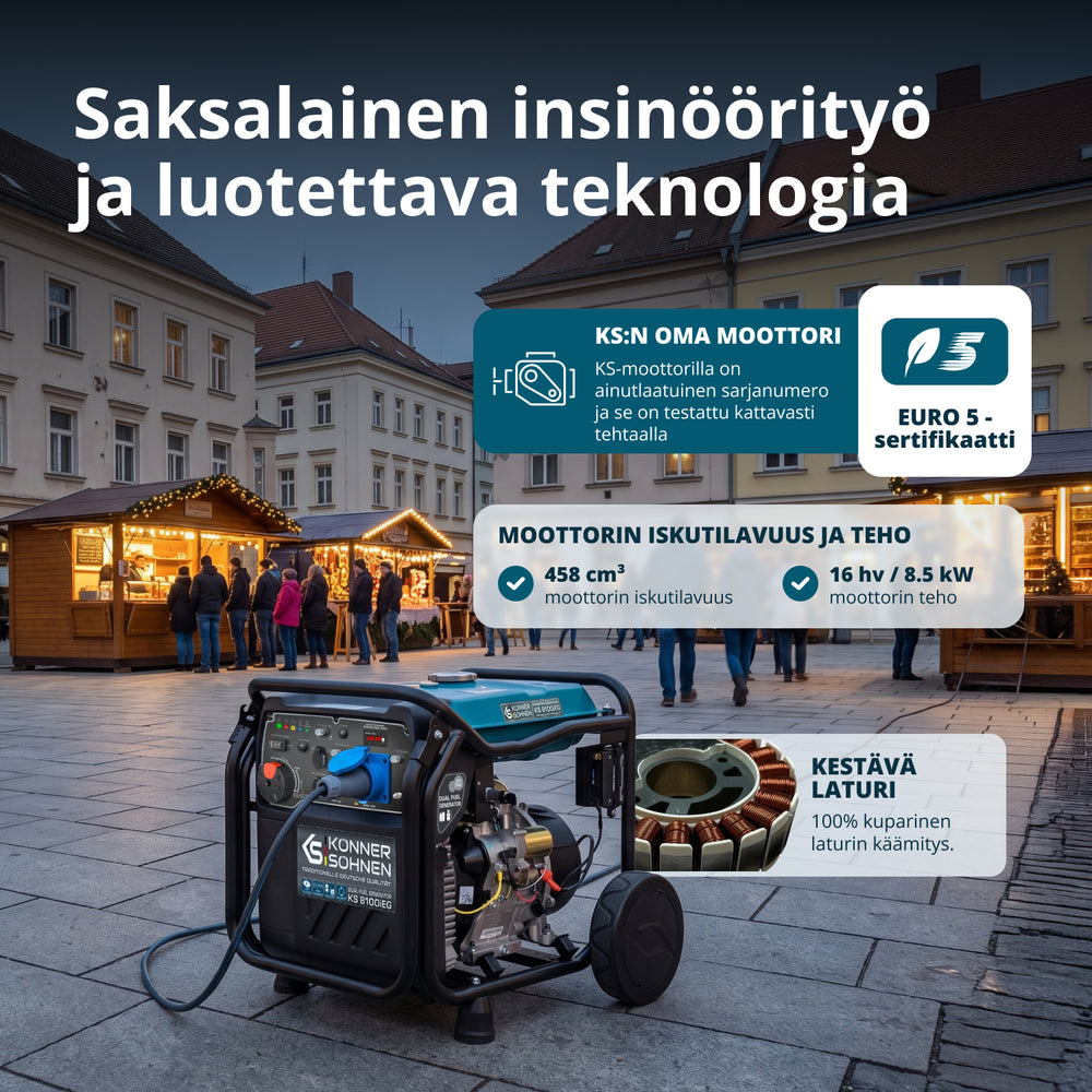 LPG/bensiini-invertterigeneraattori KS 8100iEG