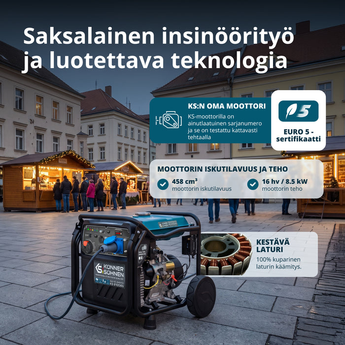 LPG/bensiini-invertterigeneraattori KS 8100iEG