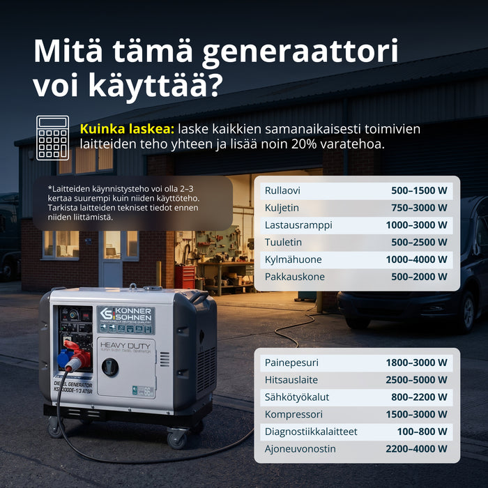 Dieselgeneraattori "Könner & Söhnen" KS 9300DE-1/3 ATSR (EURO V)