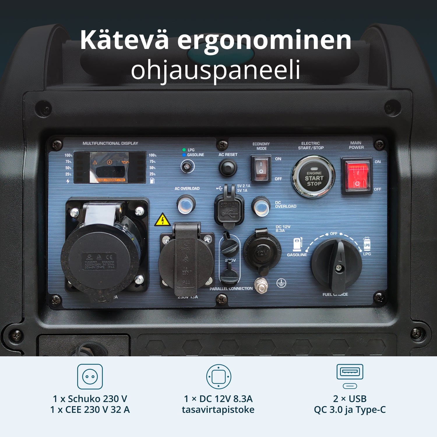 LPG/bensiini-invertterigeneraattori KS 5500iEG S