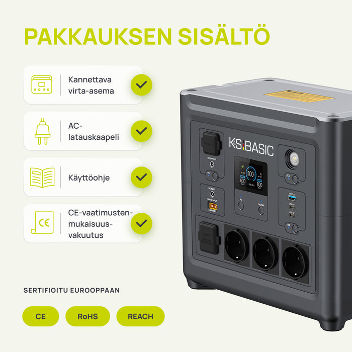 Kannettava virtalähde KSB 800PS