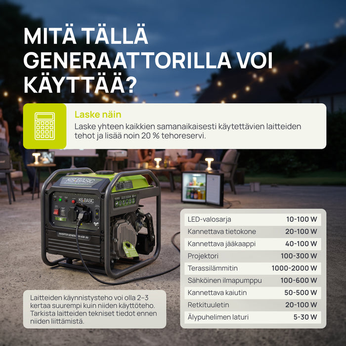 Invertterigeneraattori KSB 36i