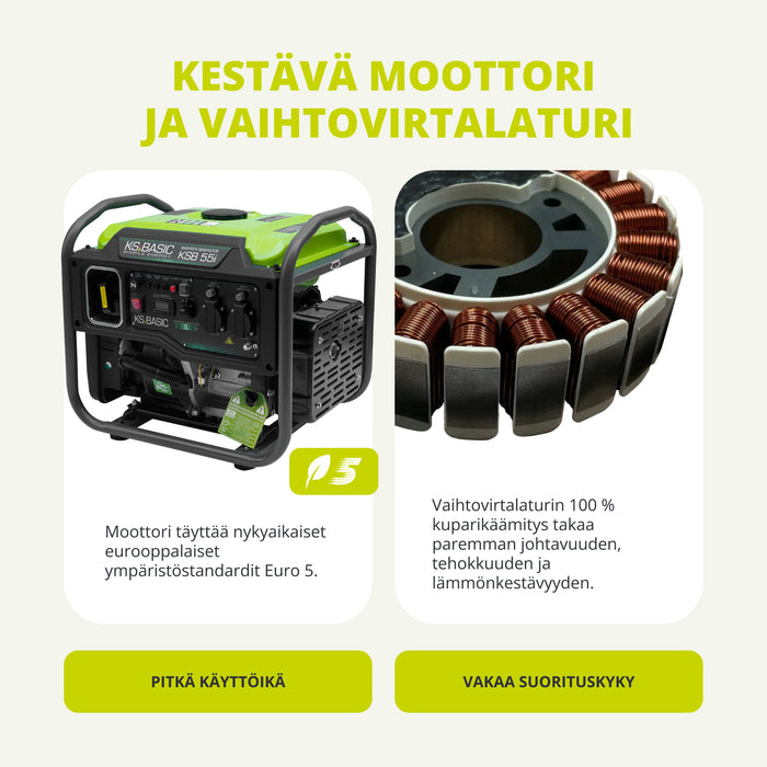 Invertterigeneraattori KSB 55i