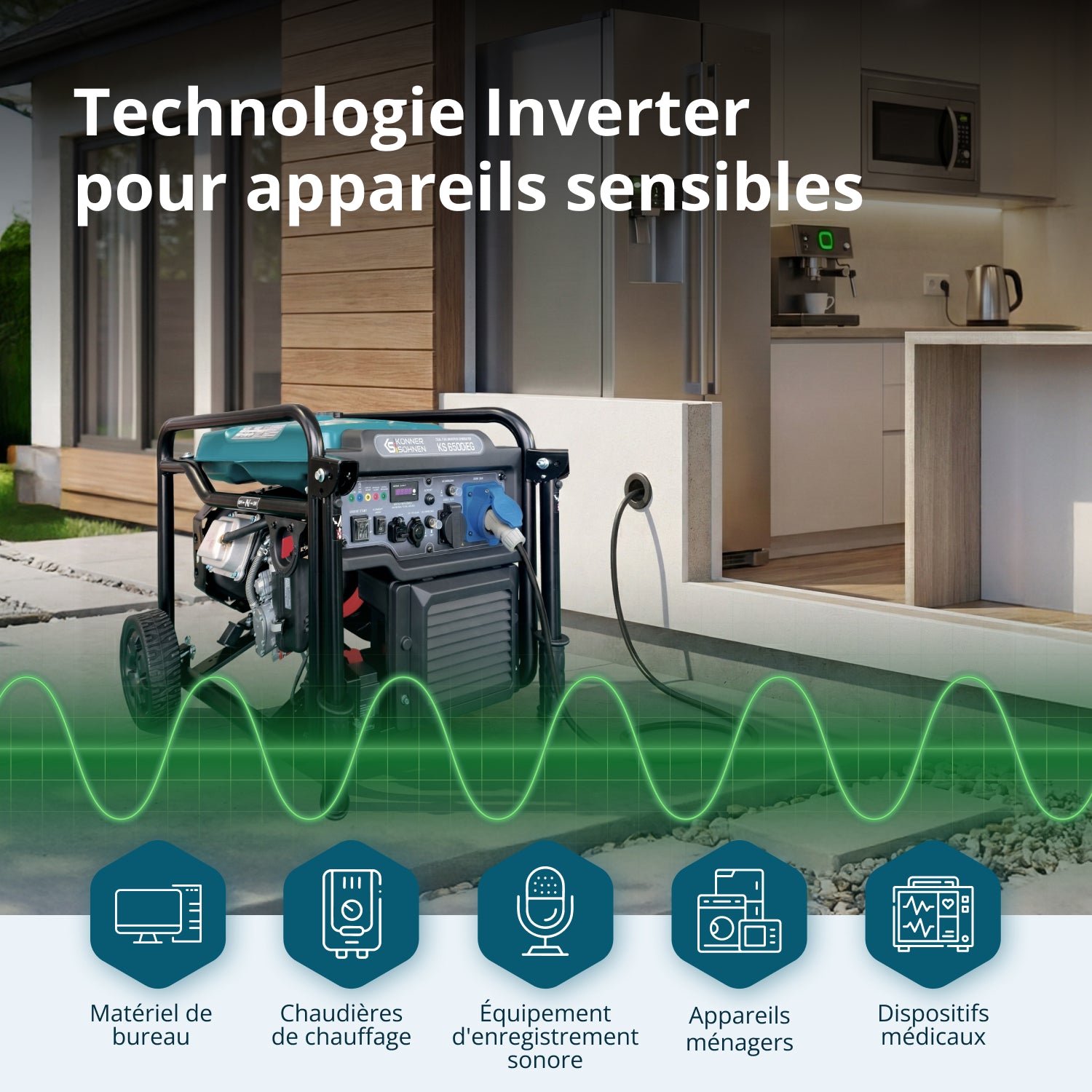 Groupe électrogène Inverter KS 6500iEG (Essence/Gaz)