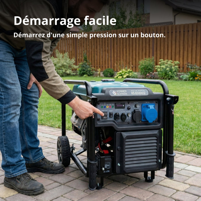 Groupe électrogène Inverter KS 6500iEG (Essence/Gaz)
