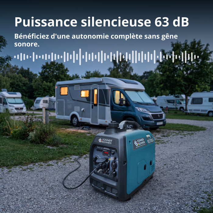 Groupe électrogène-onduleur dans la boîte anti-bruit KS 3100i S