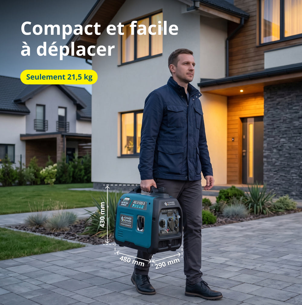 Groupe électrogène-onduleur dans la boîte anti-bruit KS 3100i S