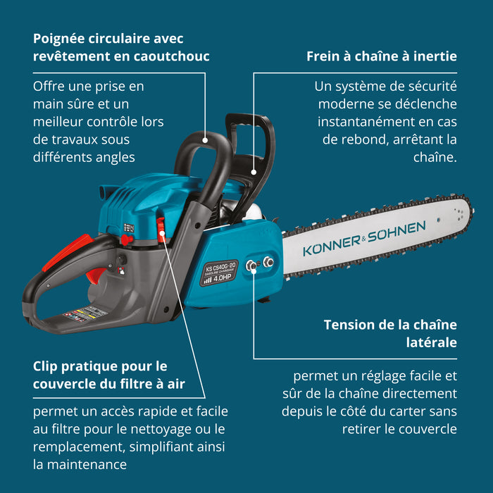 Tronçonneuse à essence KS CS40G-20