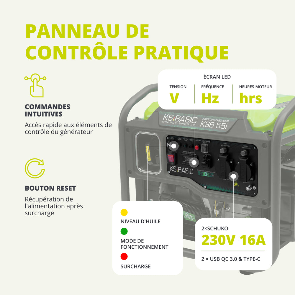 Groupe électrogène inverter KSB 55i 