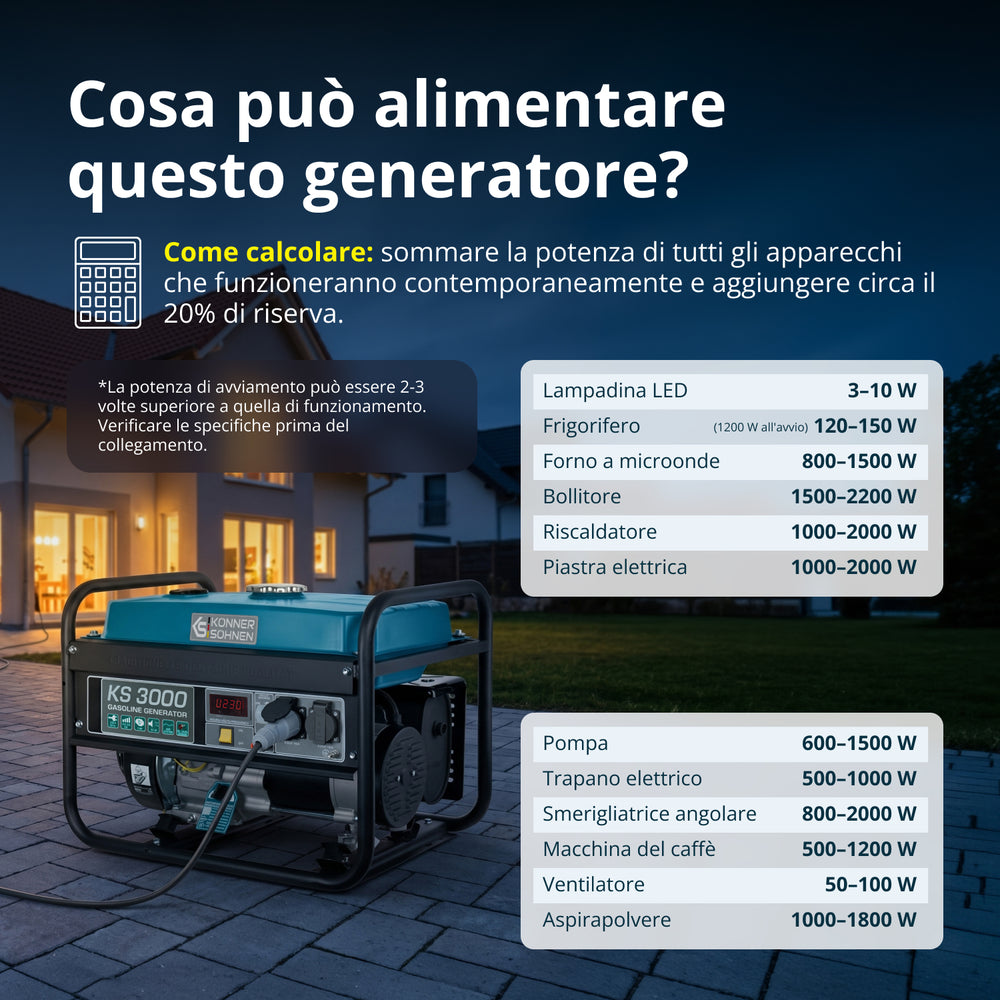 Generatore a benzina "Könner & Söhnen" KS 3000