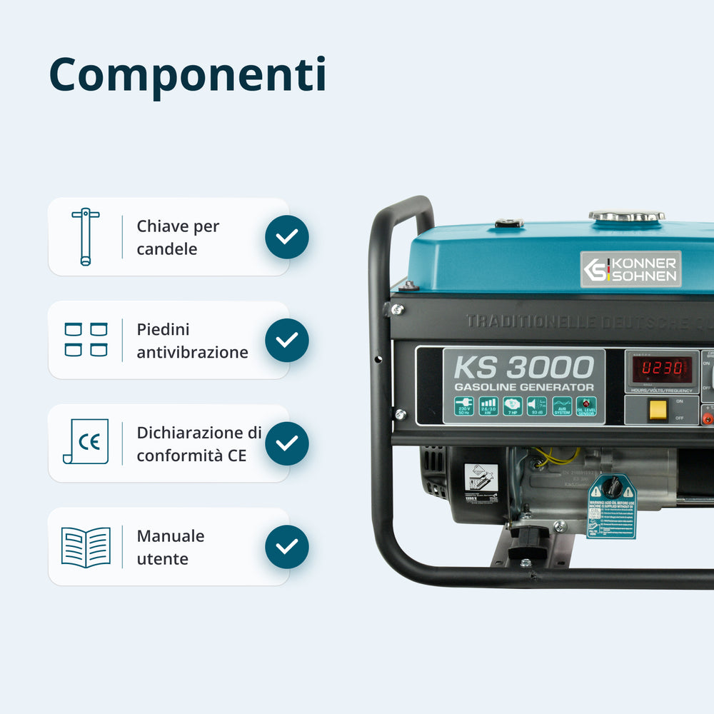 Generatore a benzina "Könner & Söhnen" KS 3000
