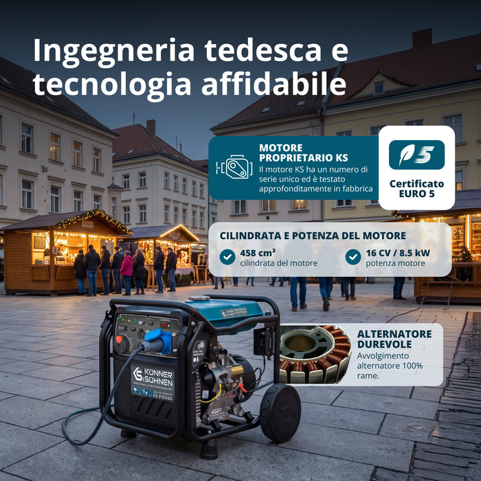 Generatore inverter a GPL/Benzina KS 8100iEG