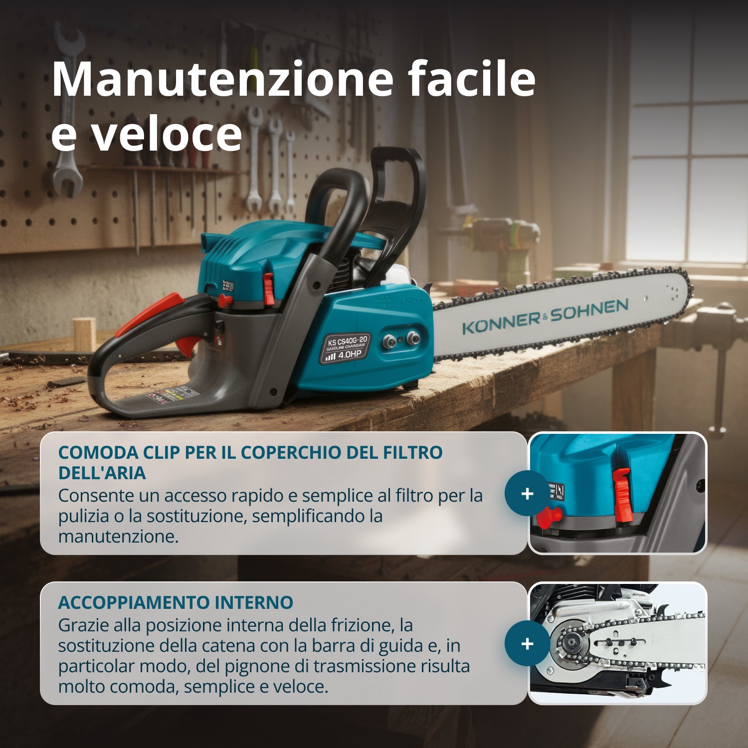 Motosega a benzina KS CS40G-20