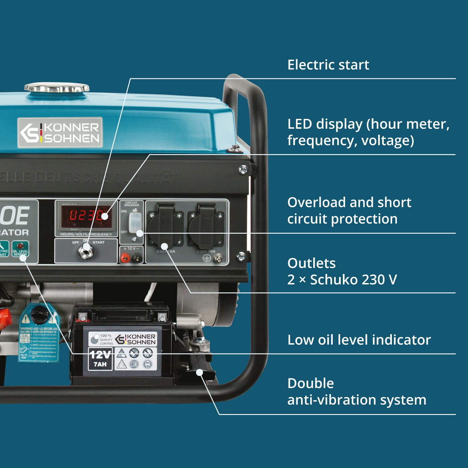 Gasoline generator "Könner & Söhnen" KS 3000E