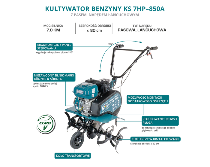 Glebogryzarka benzynowa KS 7HP-850A