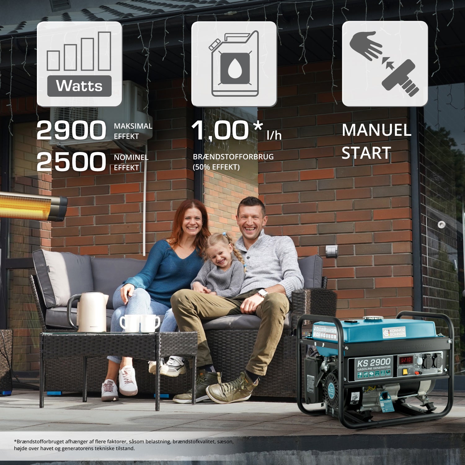 Benzinski generator „Könner & Söhnen“ KS 2900