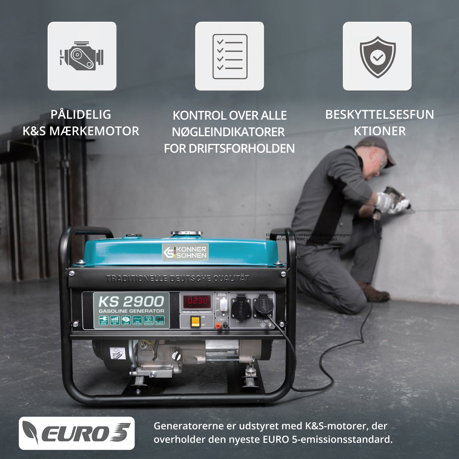 Benzinski generator „Könner & Söhnen“ KS 2900