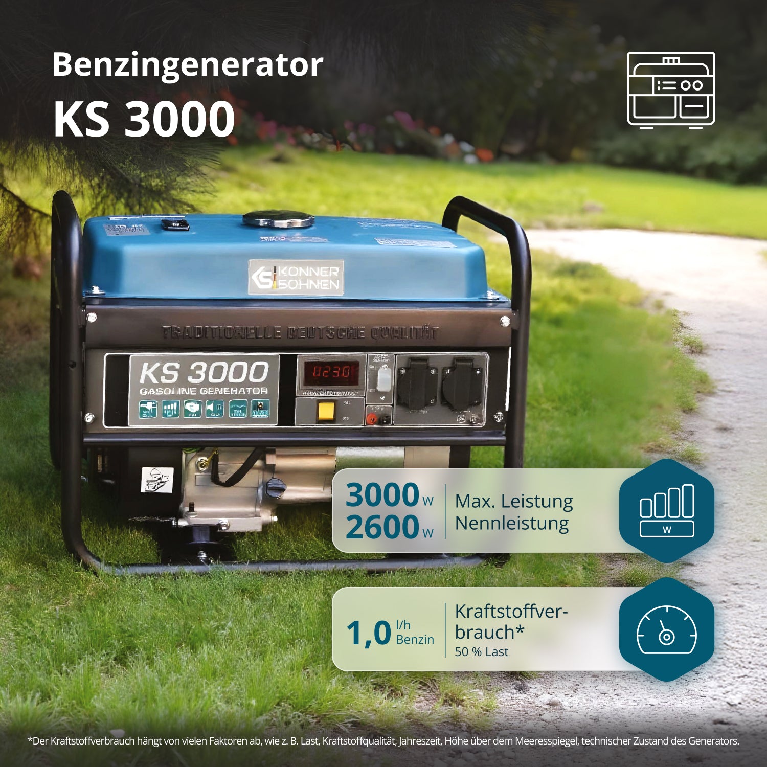 Benzin-Generator "Könner & Söhnen" KS 3000