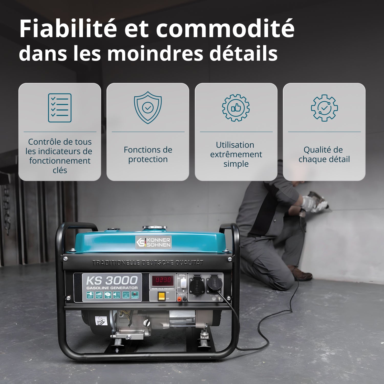 Groupe électrogène à essence "Könner & Söhnen" KS 3000