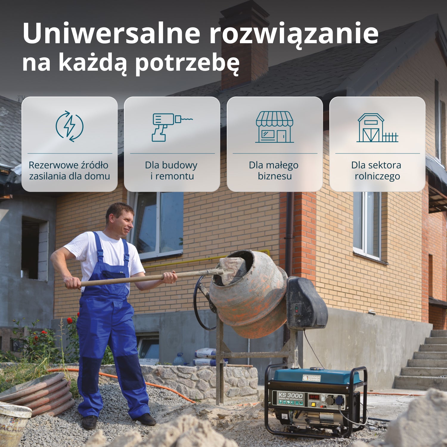 Generator benzynowy „Könner & Söhnen” KS 3000