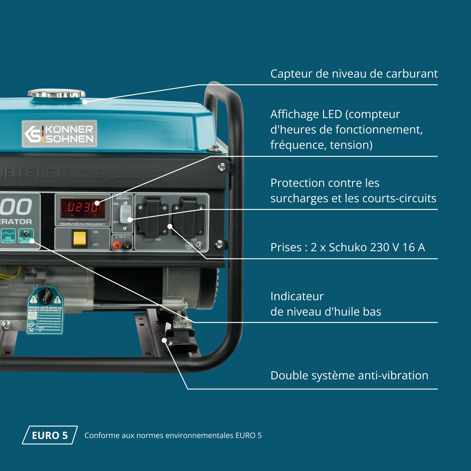 Groupe électrogène à essence "Könner & Söhnen" KS 3000