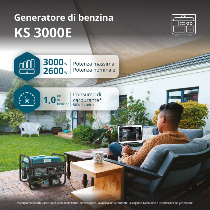 Generatore a benzina "Könner & Söhnen" KS 3000E