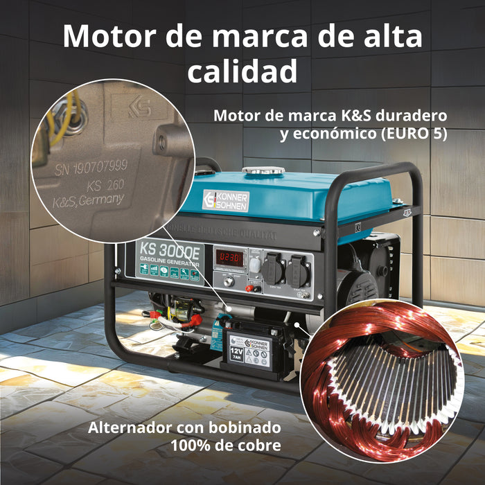 Generador de gasolina "Könner & Söhnen" KS 3000E