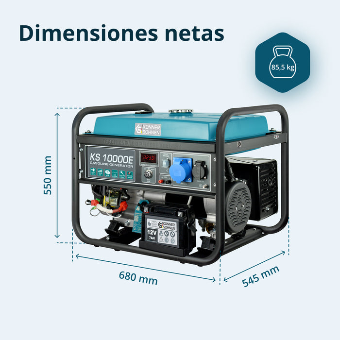 Generador de gasolina "Könner & Söhnen" KS 10000E