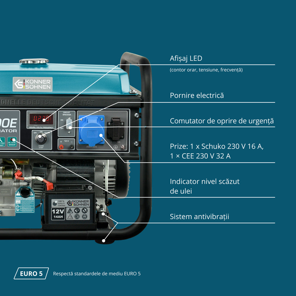 Generator pe benzină „Könner & Söhnen” KS 10000E