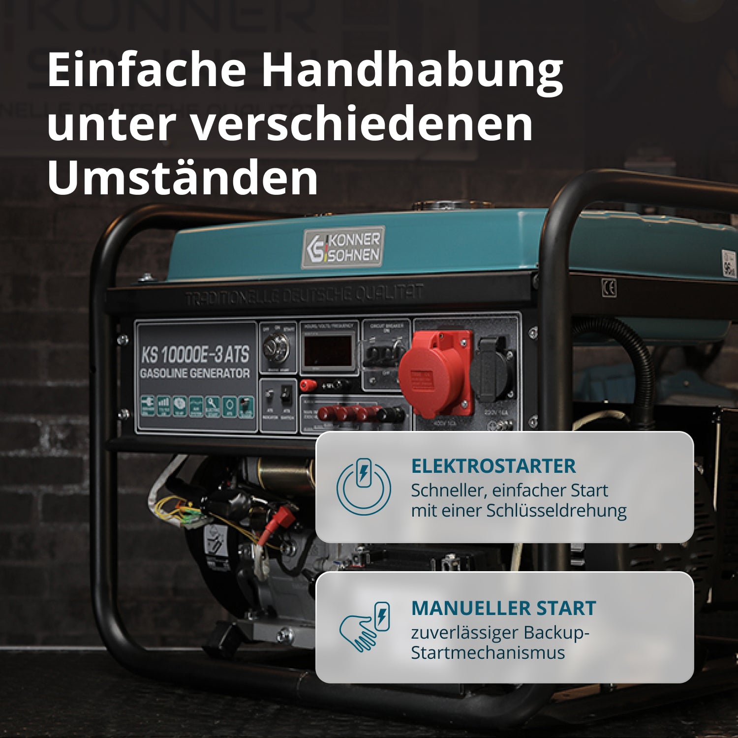 Benzin-Generator "Könner & Söhnen" KS 10000E-3 ATS