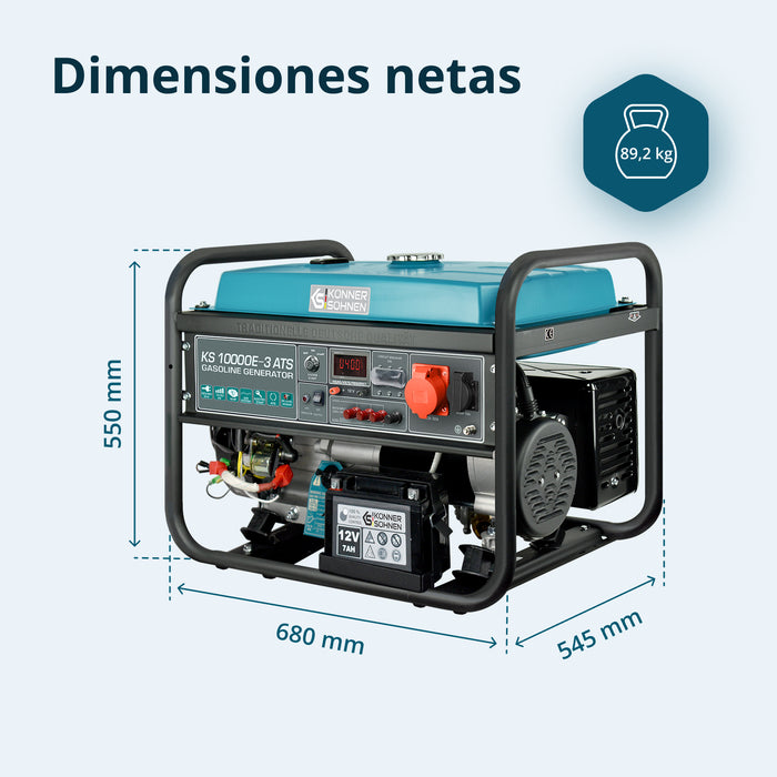 Generador de gasolina "Könner & Söhnen" KS 10000E-3 ATS