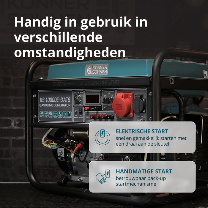 Benzinegenerator "Könner & Söhnen" KS 10000E-3 ATS