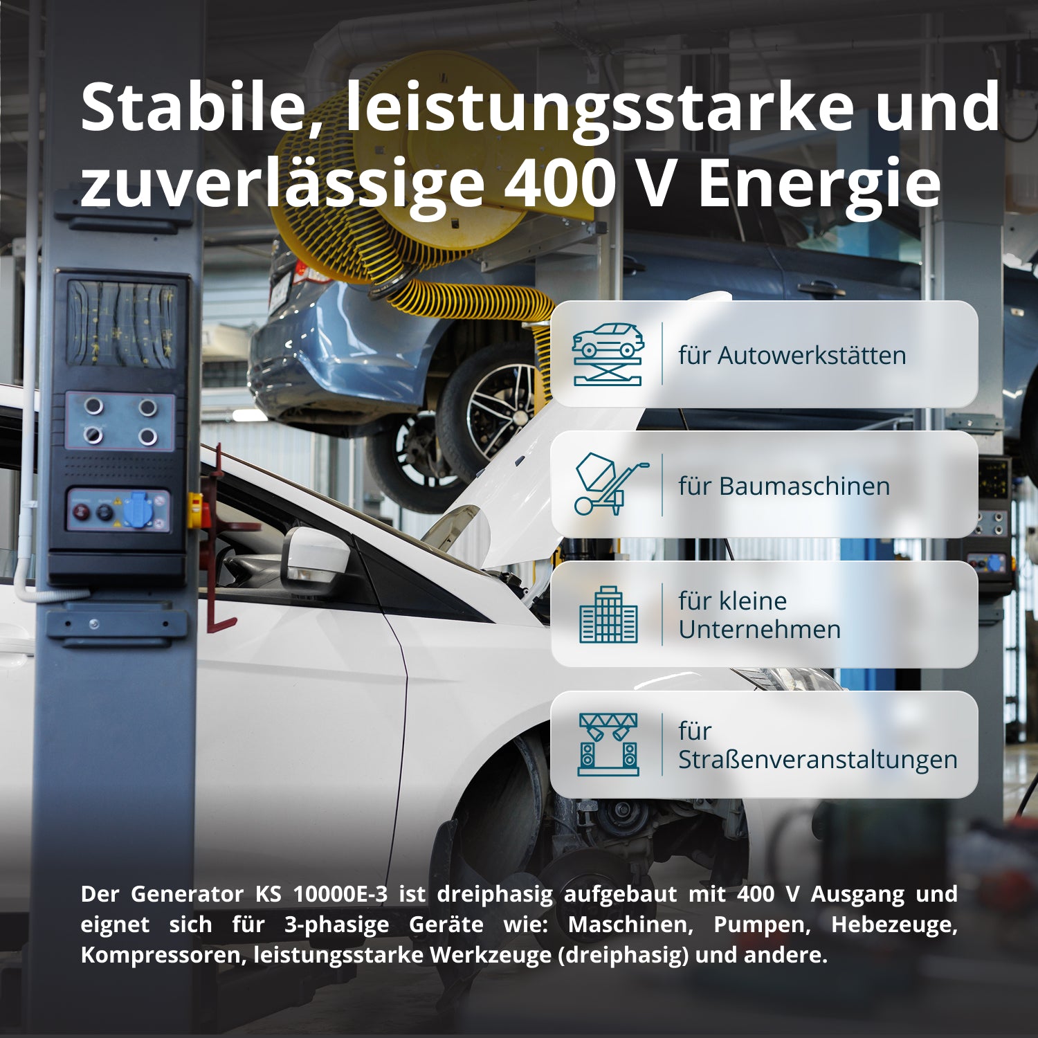 Benzin-Generator "Könner & Söhnen" KS 10000E-3