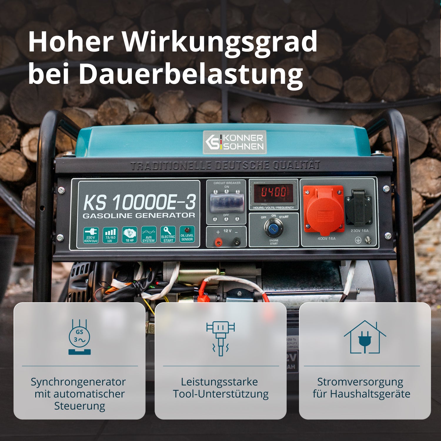 Benzin-Generator "Könner & Söhnen" KS 10000E-3